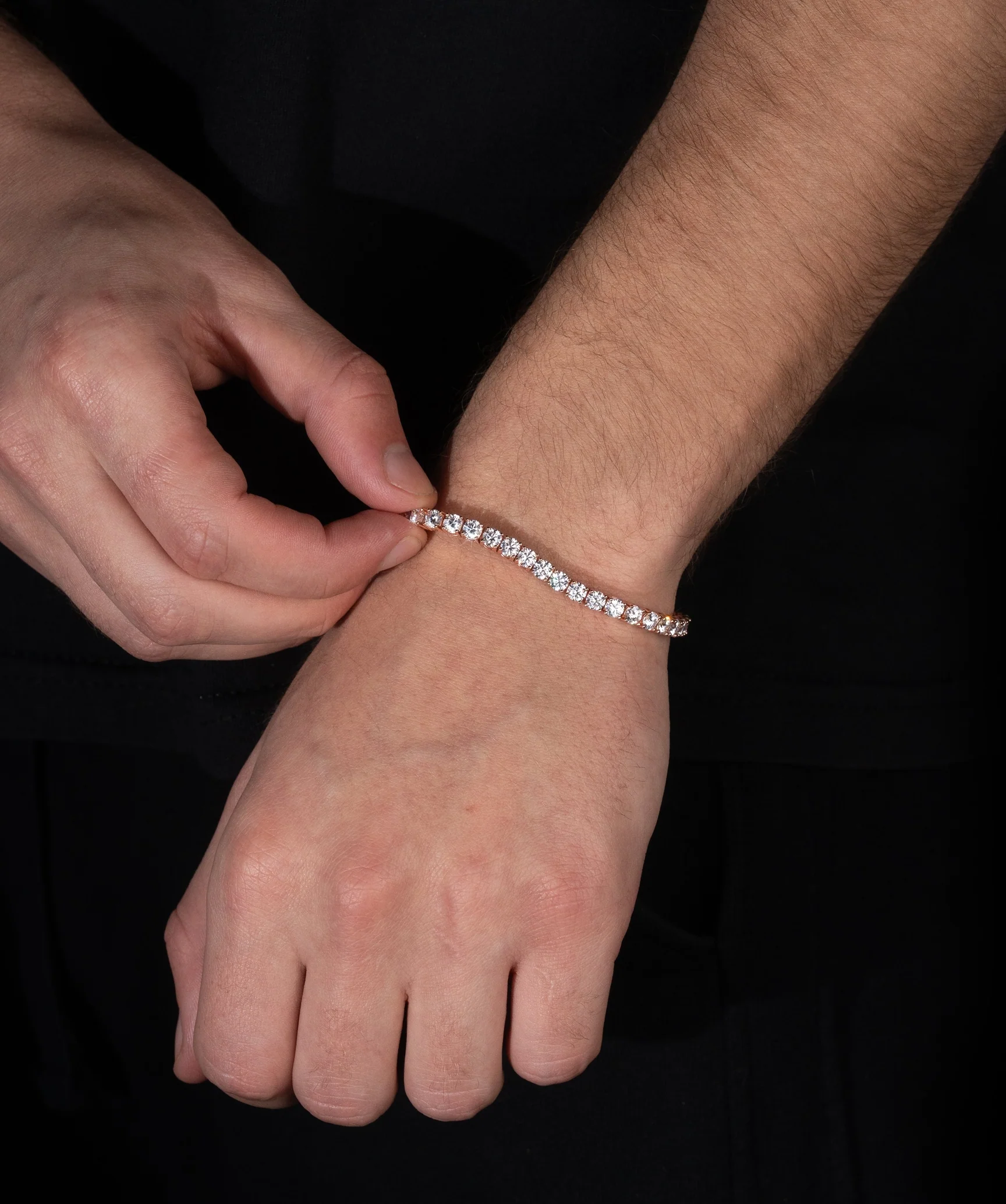 4mm Tennis Bracelet in Rose Gold - Image 3