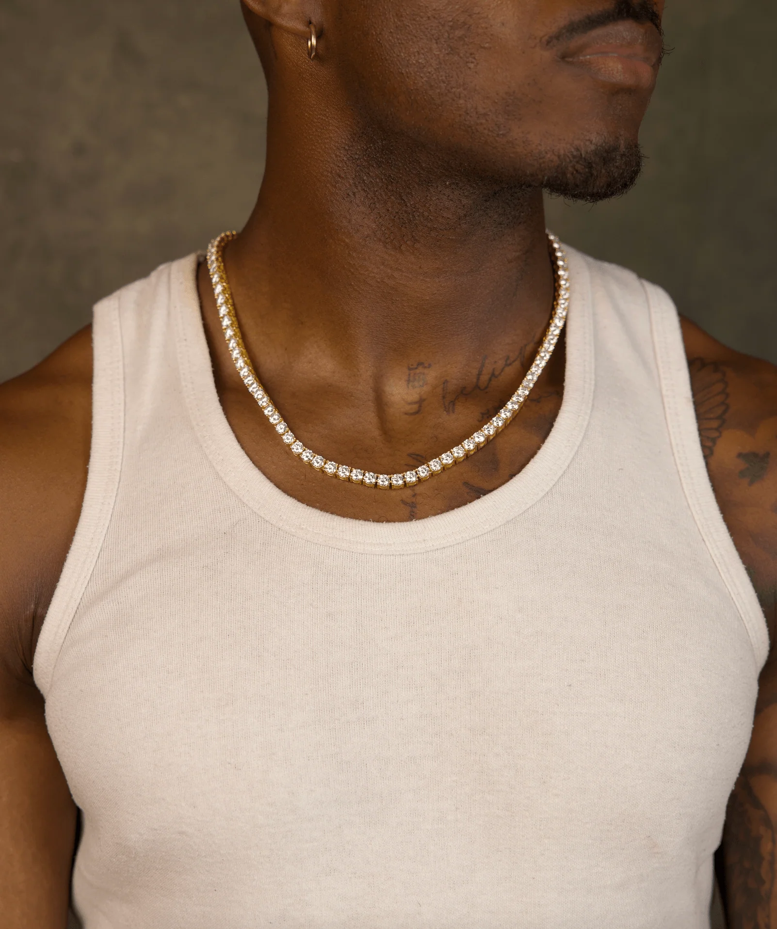 5mm Tennis Necklace (Gold) - Image 3