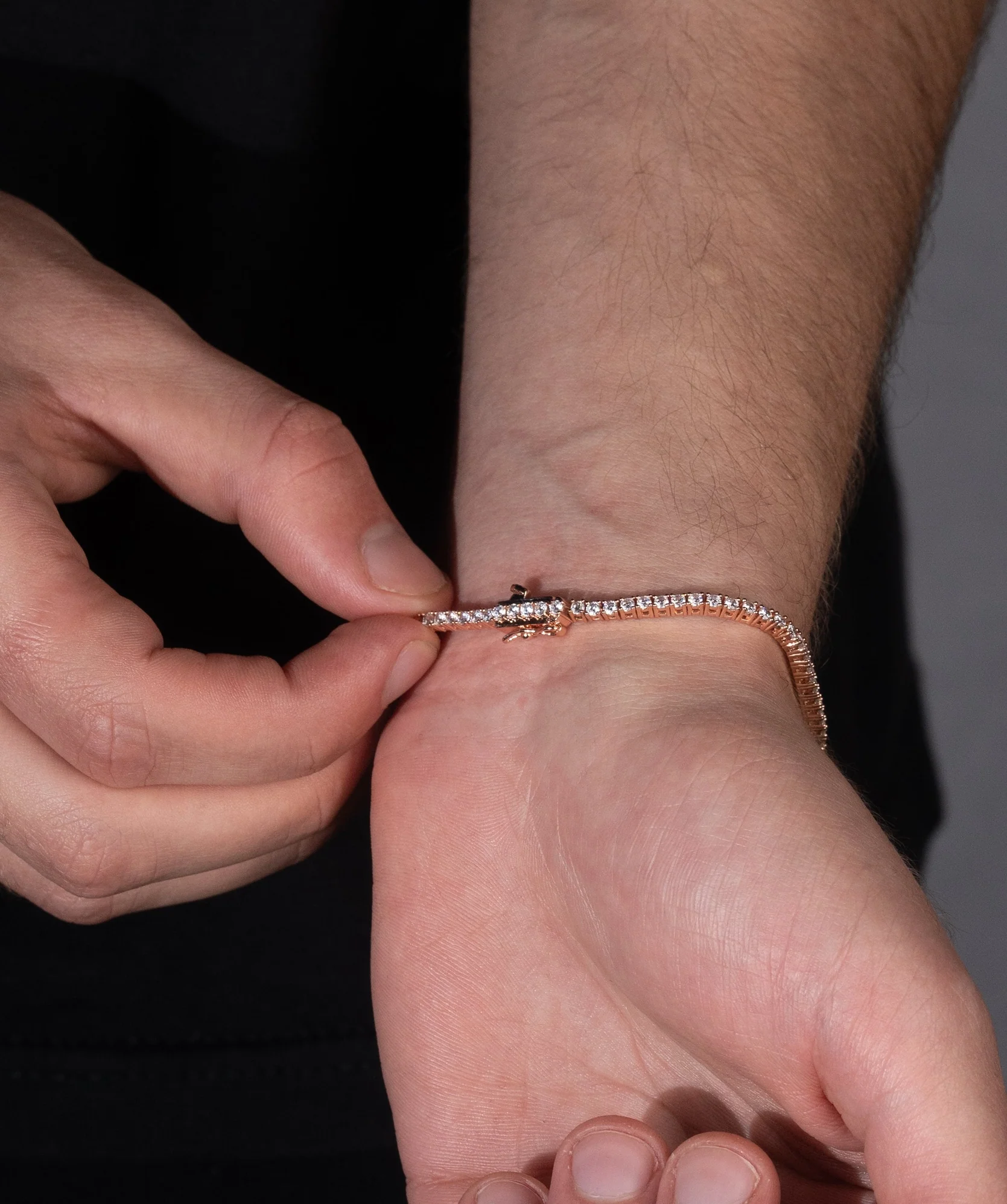 Micro Tennis Bracelet in Rose Gold - Image 3